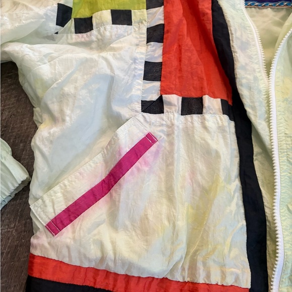 Vintage Colorful Geometric Women's Jumpsuit breakaway Velcro pants - Picture 5 of 10